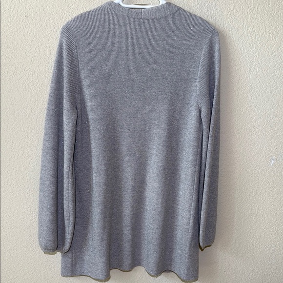 Eileen Fisher Metallic Merino Wool Open Cardigan - Picture 5 of 9